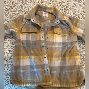 Old Navy Yellow and Gray Button Down Shirt